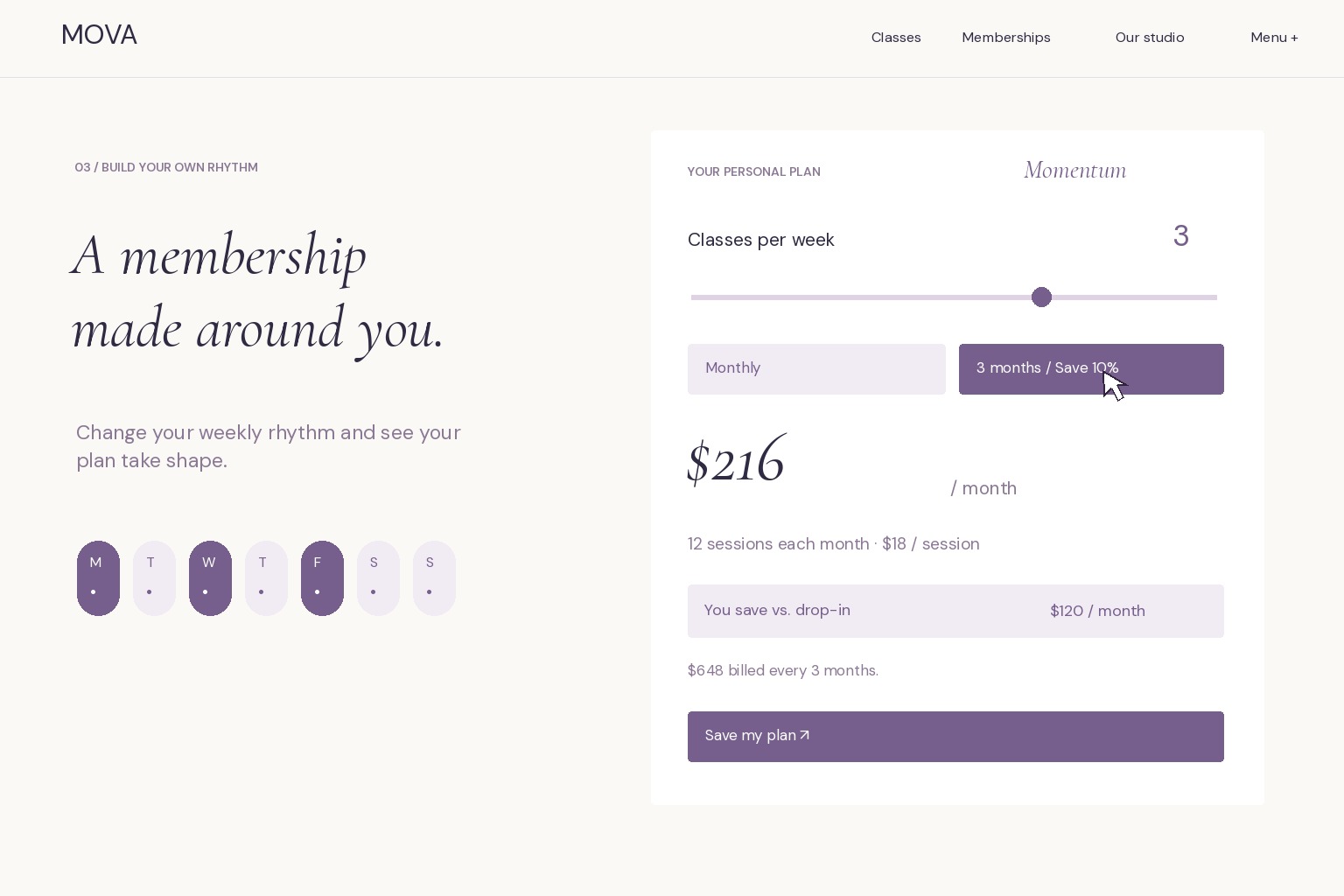 Live pricing planner demonstrated in the Business video