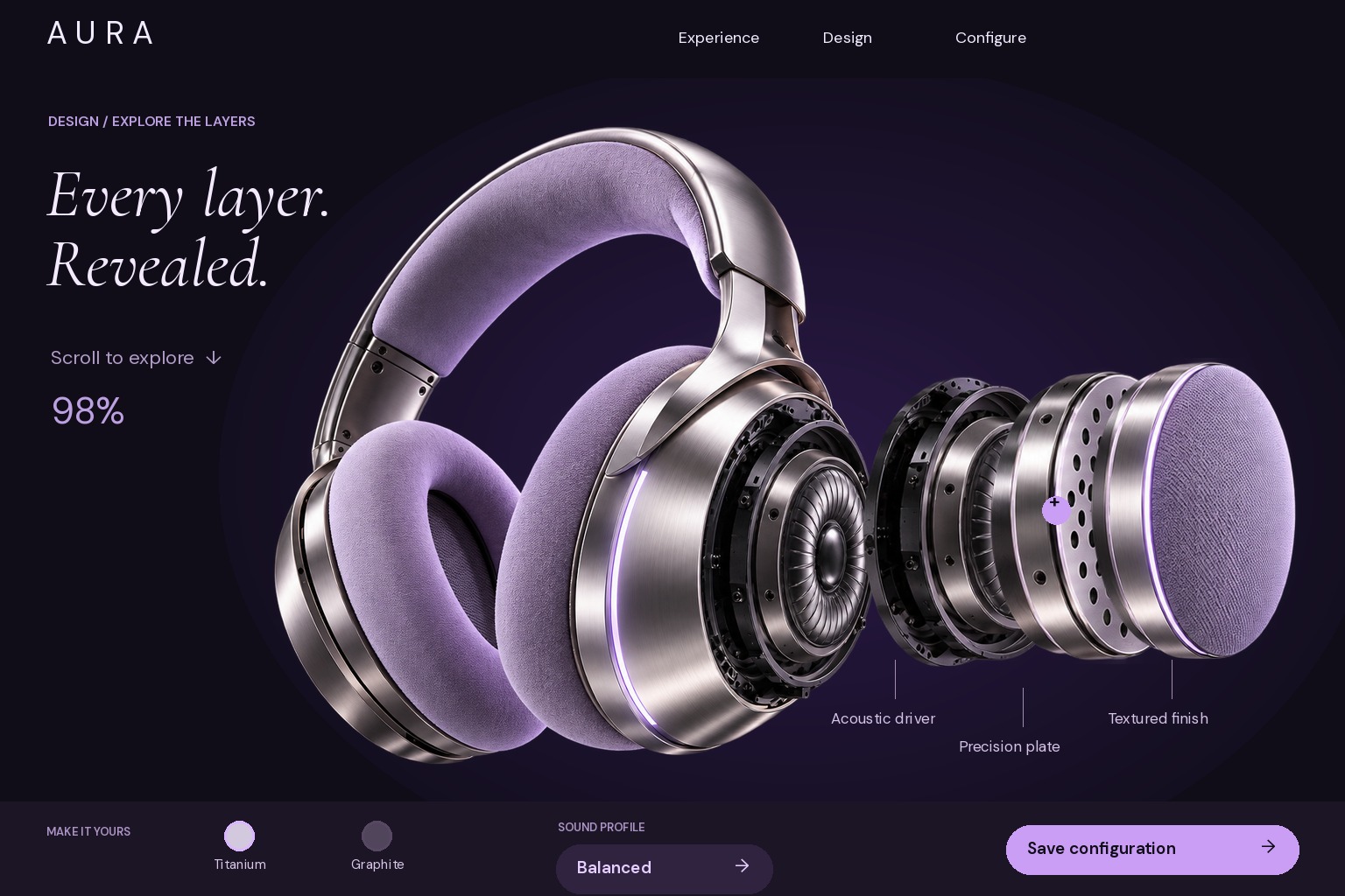 Signature illustrative website concept
